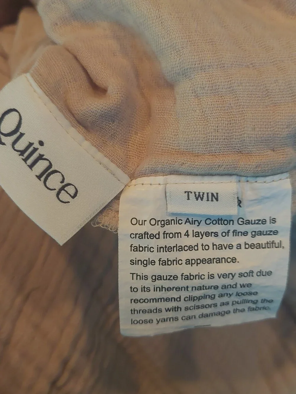NWT! Quince Organic Cotton Airy Gauze Dune Duvet Cover! Twin (457)